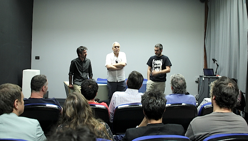 Presentación del cortometraje "Entre la sombra y la vida" en BilbaoArte samuel gibert enrique rey bilbaoarte  