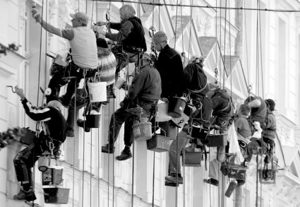 Painters street photography prague  